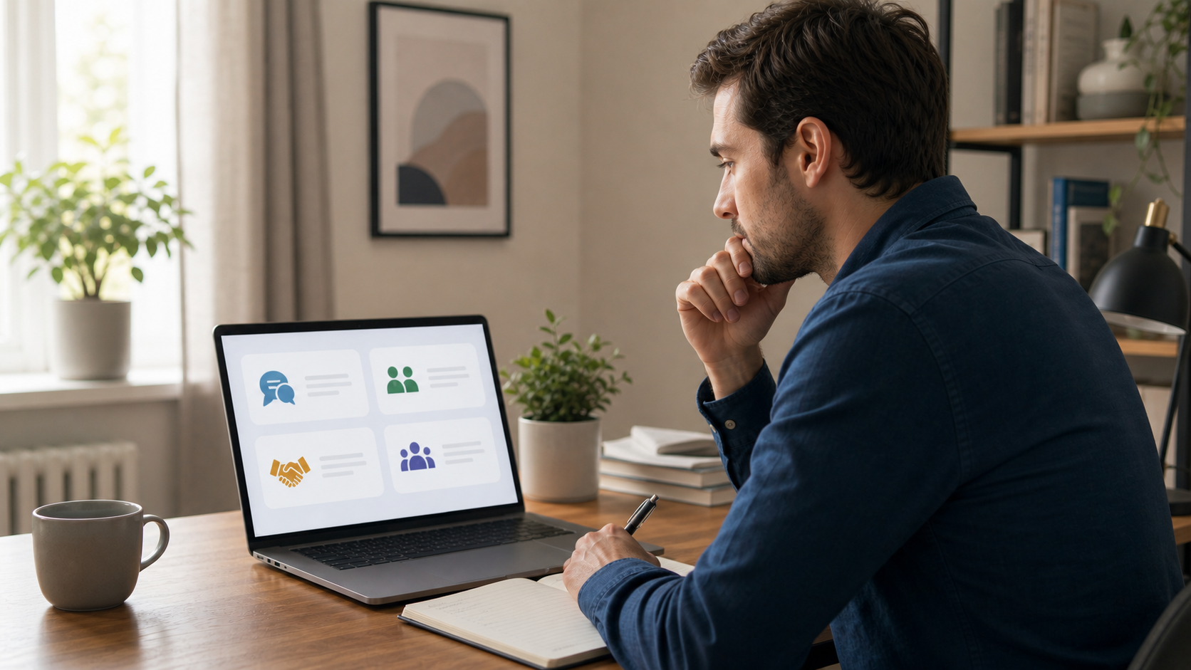 Candidate preparing a behavioral interview answer about resolving coworker conflict