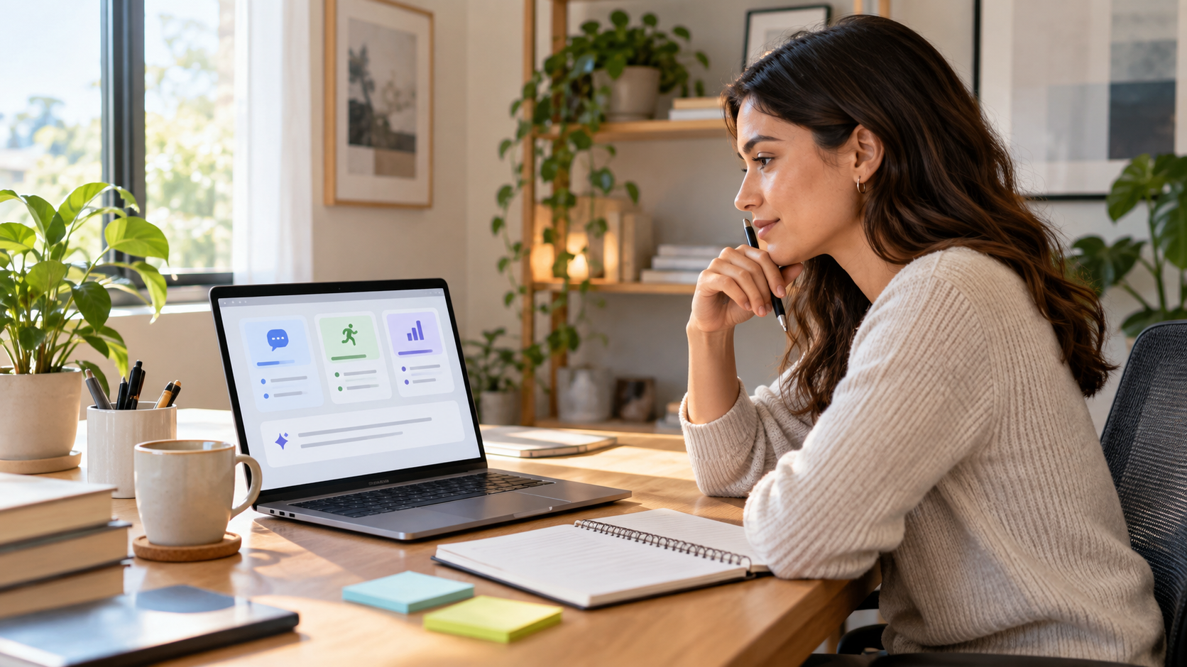 Candidate preparing behavioral interview examples with an interview assistant