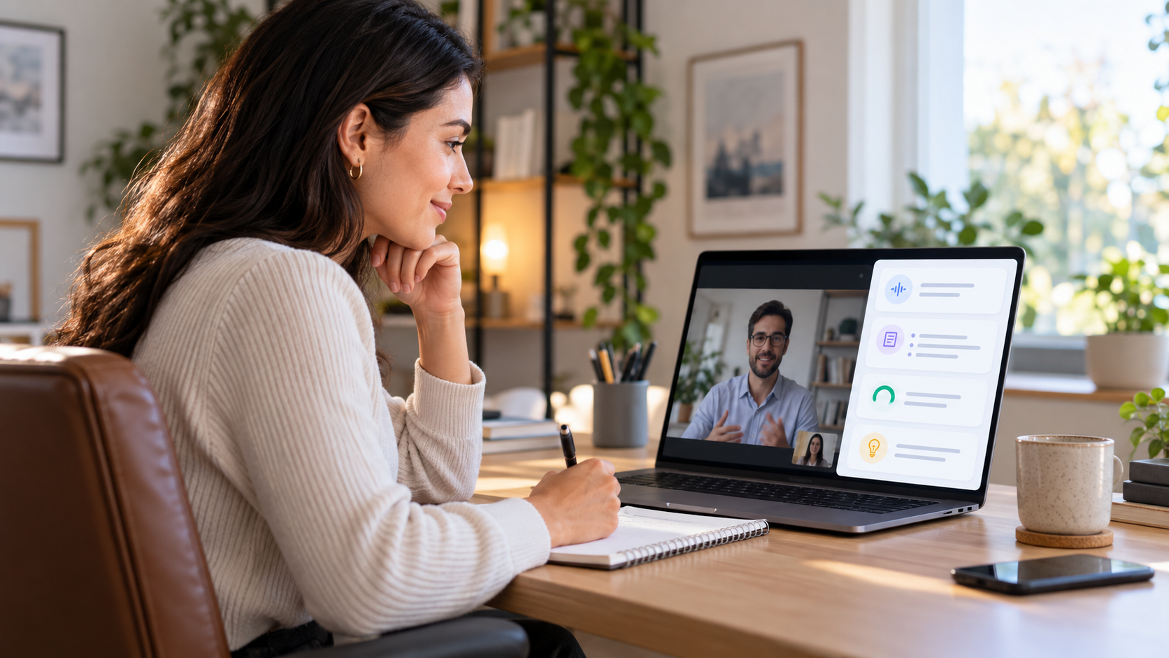 Candidate using an interview copilot during a live remote interview