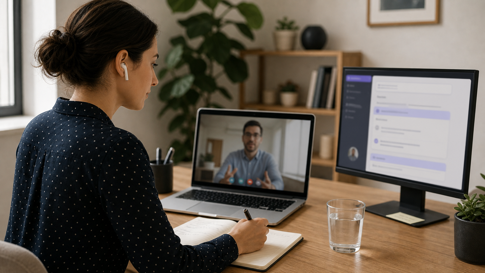 Candidate using Voqra during a live remote interview